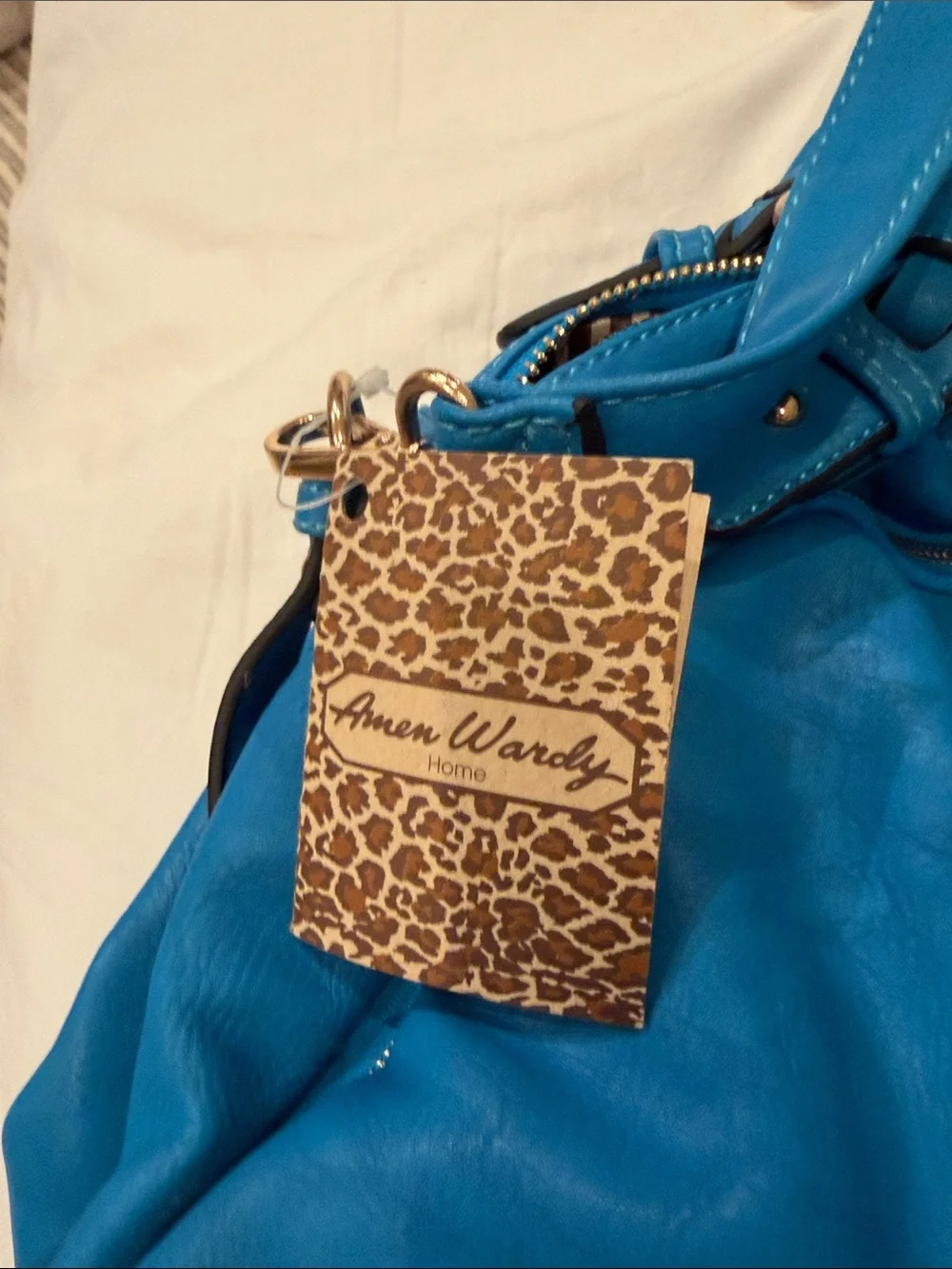 Bright Blue Top-Handle Shoulder Bag. NWT